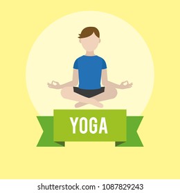 Yoga exercise cartoon