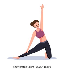 Yoga Exercise Character Design Illustration