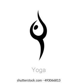 Yoga exercise. Design for Yoga class, yoga center, yoga studio, yoga logo. Vector of yoga illustration.