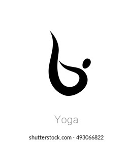 Yoga exercise. Design for Yoga class, yoga center, yoga studio, yoga logo. Vector of yoga illustration.