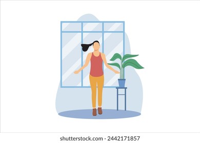 Yoga Exercise Flat Design Illustration