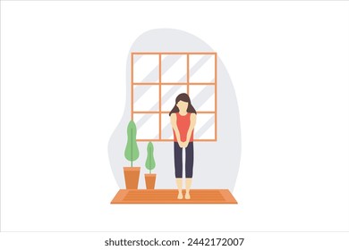 Yoga-Übung flache Design-Illustration