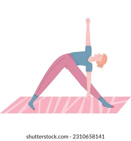 Yoga exercise icon vector woman do fitness workout