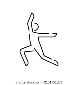 Yoga exercise line icon. Vector yoga poses meditation