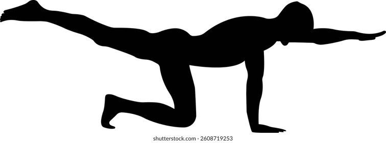 Yoga Exercise Pose flat illustration