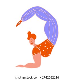 Yoga exercises. Sport life. Yoga asanas.