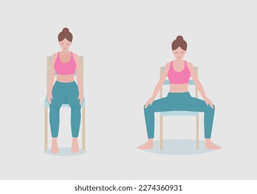 Yoga Exercises that can be done at home using a sturdy chair.
Benefits of Goddess Pose lengthens the adductors of your inner thighs and strengthens your calves, glutes, and core.with Goddess Pose.