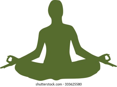 Yoga figure sitting