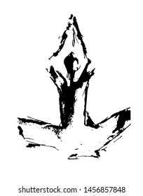 Yoga figure, vector art design