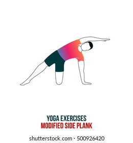 Yoga, Fitness, Aerobic and workout exercise in gym. Vector set of workout icons in flat style isolated on white background.