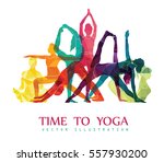 Yoga Fitness Concept. Vector illustration