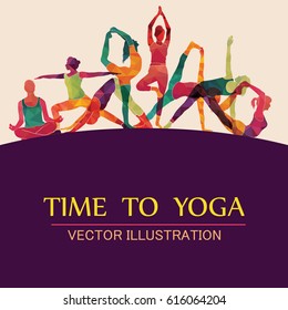 Yoga Fitness Concept. Vector illustration