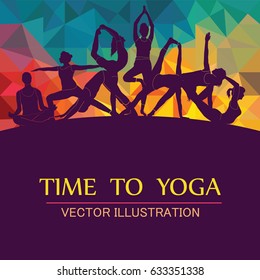 Yoga Fitness Concept. Vector illustration