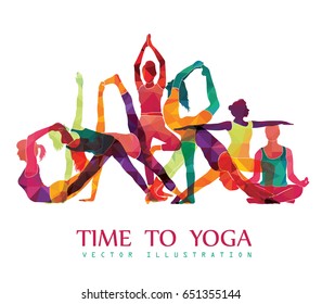 Yoga Fitness Concept. Vector illustration