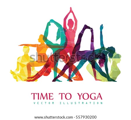 Yoga Fitness Concept. Vector illustration