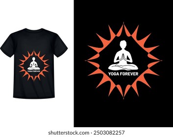 Yoga and fitness creative t shirt design