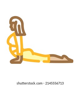 yoga fitness exercise color icon vector. yoga fitness exercise sign. isolated symbol illustration