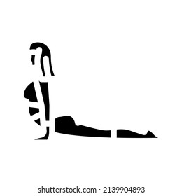 Yoga Fitness Exercise Glyph Icon Vector. Yoga Fitness Exercise Sign. Isolated Contour Symbol Black Illustration