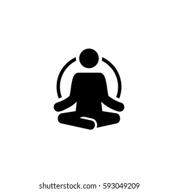 Yoga Fitness Icon. Flat Design Isolated Illustration.