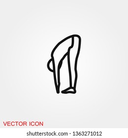 Yoga Fitness Icon vector sign symbol for design