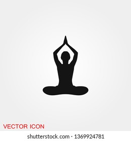 Yoga Fitness Icon vector sign symbol for design