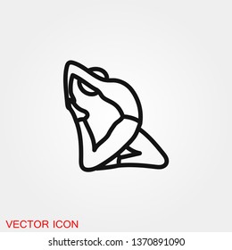 Yoga Fitness Icon vector sign symbol for design