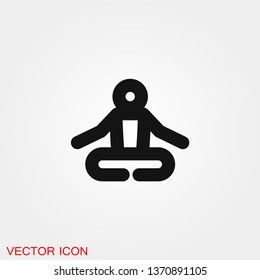Yoga Fitness Icon vector sign symbol for design