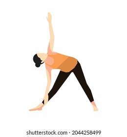 yoga flat illustration and image