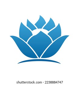 yoga flower 2 logo icon template