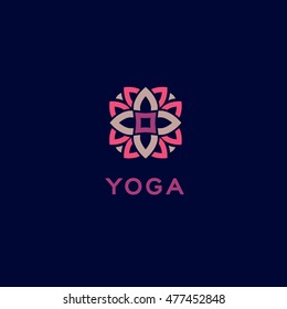 yoga, flower icon