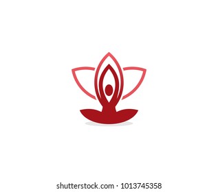 Yoga flower logo