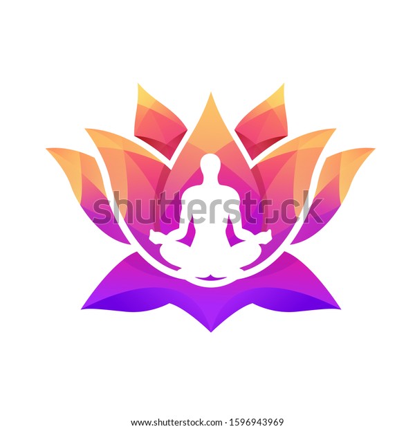 Yoga Flower Lotus Centre Meditation Stock Vector (Royalty Free ...