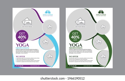 Yoga flyer design fully editable design