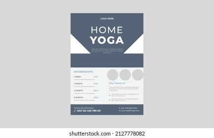 Yoga flyer design template, Fitness Training banner design template, Yoga online class Flyer Template, Yoga Business Flyer Template