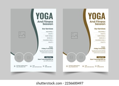 Yoga Flyer Layout, Meditation Flyer Template