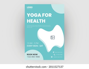 Yoga Flyer Template. Yoga Class Poster Leaflet Design