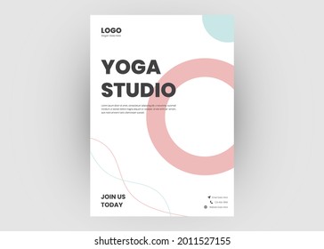 Yoga Flyer Template. Yoga Class Poster Leaflet Design