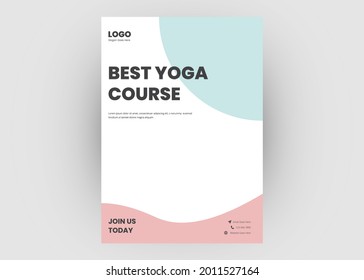 Yoga Flyer Template. Yoga Class Poster Leaflet Design