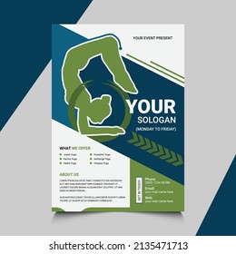 Yoga Flyer Template Design In Vector, Fitness Yoga Flyer Design In Free Vector