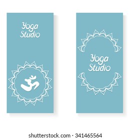 Yoga flyer template. Vector illustration