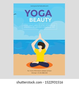  Yoga Flyer Templates with Nature background design