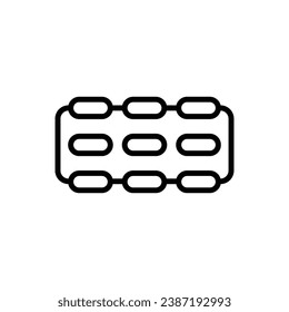 Yoga Foam Roller Outline Icon Vector Illustration