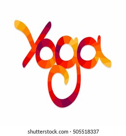 Yoga font vector illustration calligraphy logo