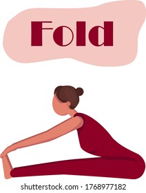 Yoga forward fold pose graphic design. Vector illustration.Web icon vector illustration