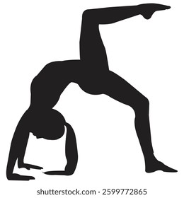Yoga forward stock image photo vector art silhouette template background