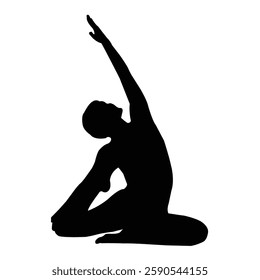 Yoga forward vector art silhouette template background image picture photo