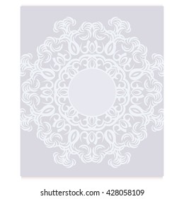 Yoga gift certificate. Vector template with mandala