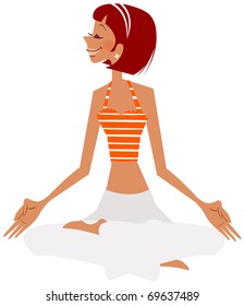 Yoga Girl Stock Vector (Royalty Free) 69637489 | Shutterstock