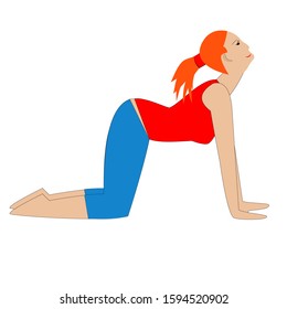 Yoga Girl Cat Pose Stock Vector (Royalty Free) 1594520902 | Shutterstock