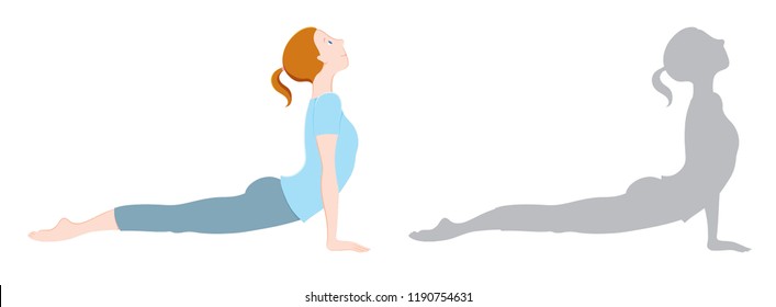 Yoga girl doing surya namaskar